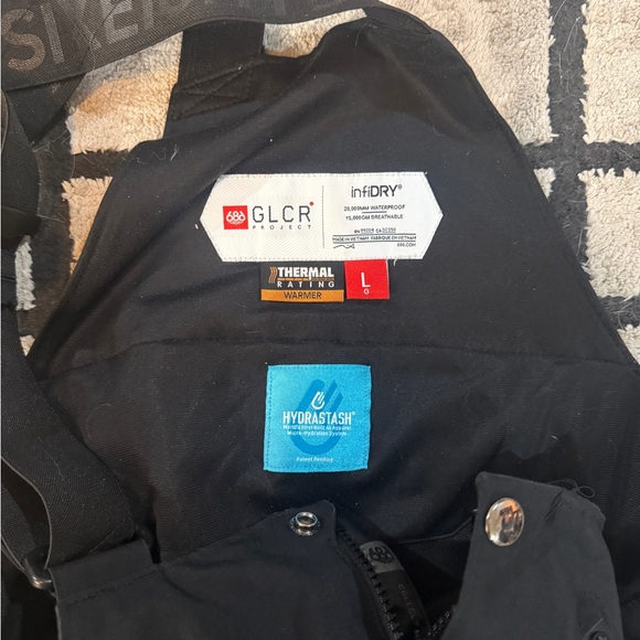 686 GLCR Project Insulated Snow Bib Pants Men L Black Skiing Snowboarding - Picture 3 of 3